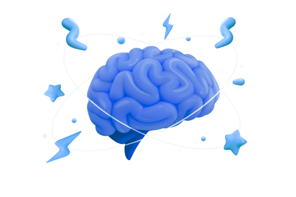 graphical of human Brian in blue color.